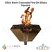 Slick Rock Cascade Fire on glass - Square - Majestic Fountains