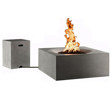 Slick Rock Horizon Fire Table - Square - Majestic Fountains