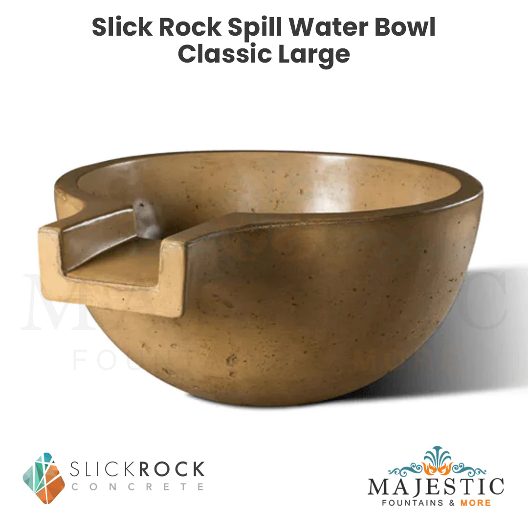 Slick Rock Spill Water Bowl - Classic Large - Majestic Fountains