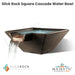 Slick Rock Square Cascade Water Bowl - Majestic Fountains