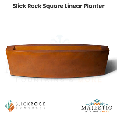 Slick Rock Square Linear Planter - Majestic Fountains