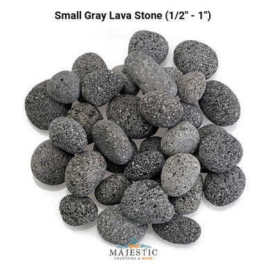 Gray Tumbled Lava Stones - Majestic Fountains