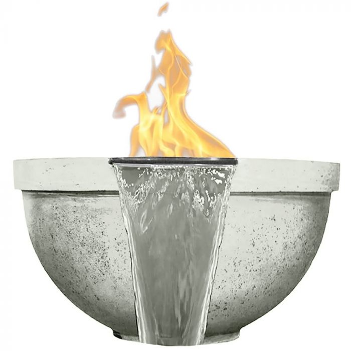 Sorrento Fire & Water Bowl in GFRC by Prism Hardscapes - Majestic Fountains and More..