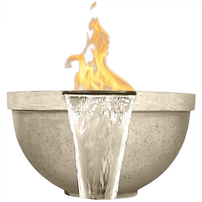 Sorrento Fire & Water Bowl in GFRC by Prism Hardscapes - Majestic Fountains and More..