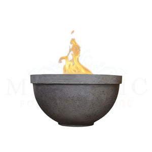 Sorrento Fire Bowl PH-444-FB in GFRC Concrete by Prism Hardscapes Pewter - Majestic Fountains