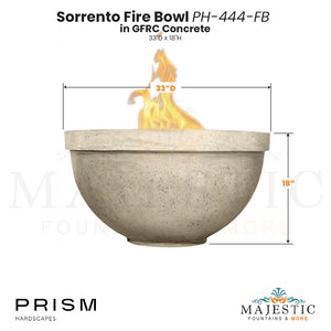 Sorrento Fire Bowl PH-444-FB in GFRC Size - Majestic Fountains