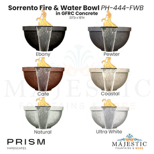 Sorrento Fire & Water Bowl PH-444-FWB in GFRC - Majestic Fountains