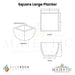 Square Large Planter - Majestic Fountains