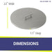 Stainless Steel Round Lid for Round Drop-In Fire Pit Pan - Majestic Fountains