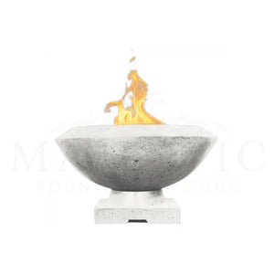 Toscano Fire Bowl PH-442-FB in GFRC Concrete by Prism Hardscapes Ultra White - Majestic Fountains