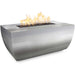 The Outdoor Plus Avalon linear 15" Tall Metal Fire Pit + Free Cover