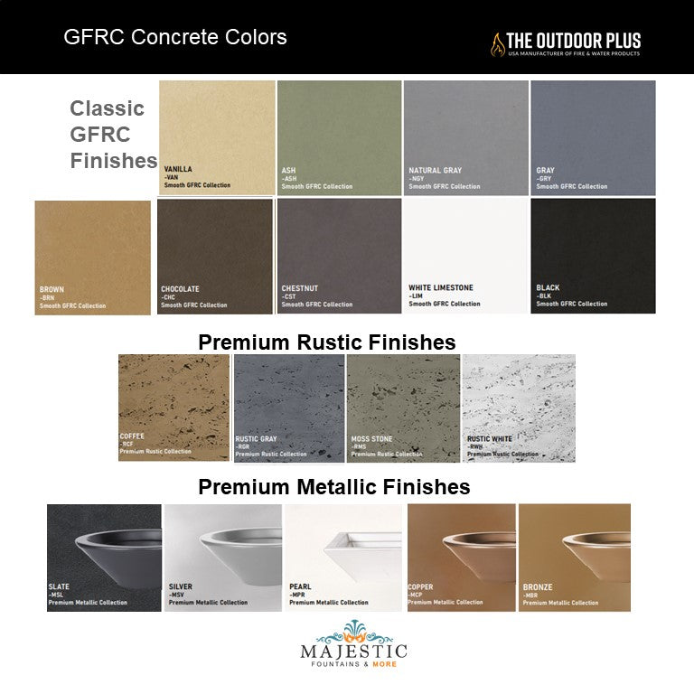 TOP GFRC finish options - Majestic Fountains and More