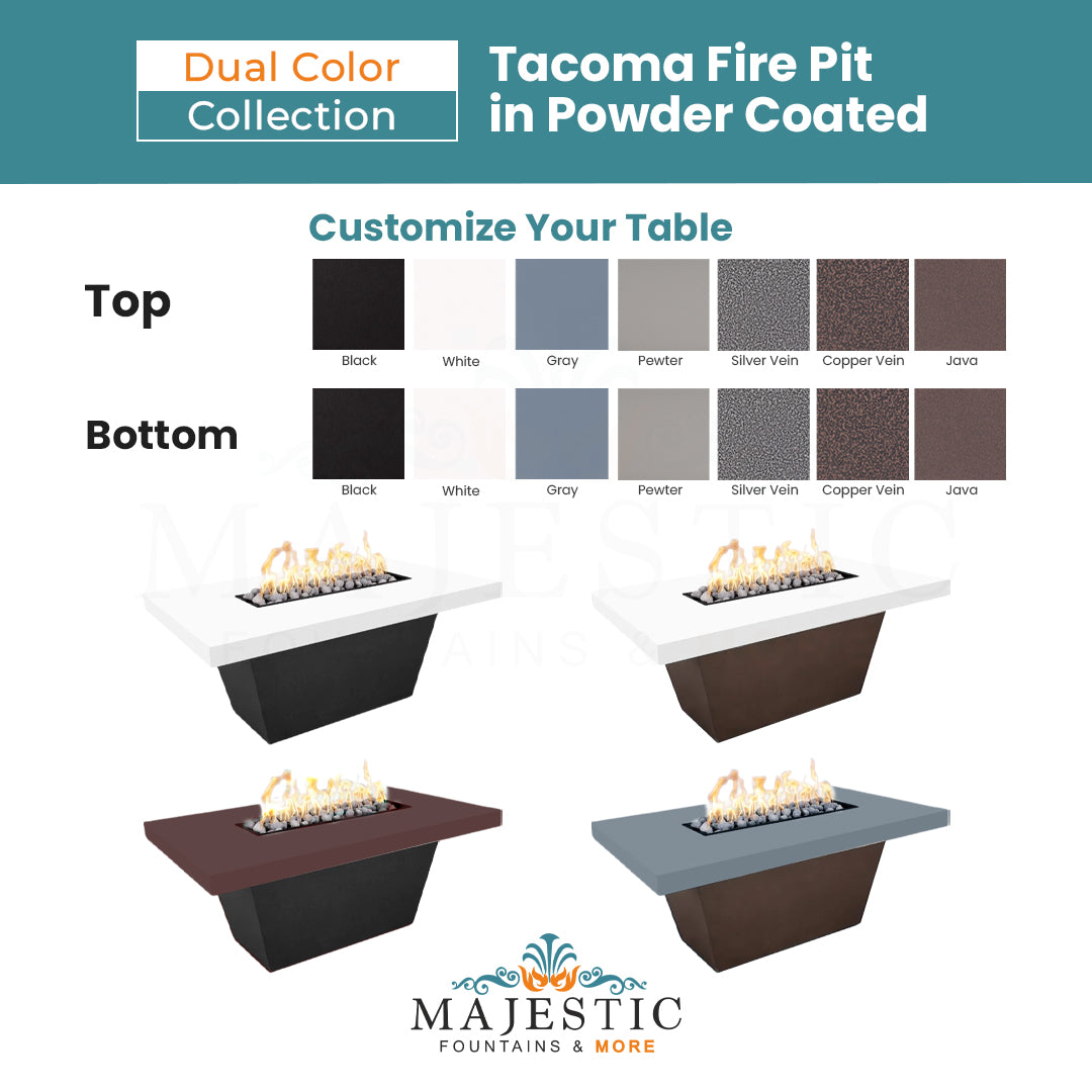 Tacoma Fire Pit in Dual Colored Powder Coated Metal 