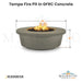 Tempe Fire Pit in GFRC Concrete Size - Majestic Fountains