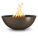 Sedona Narrow Ledge Round Fire Pit in GFRC Concrete - Majestic Fountains