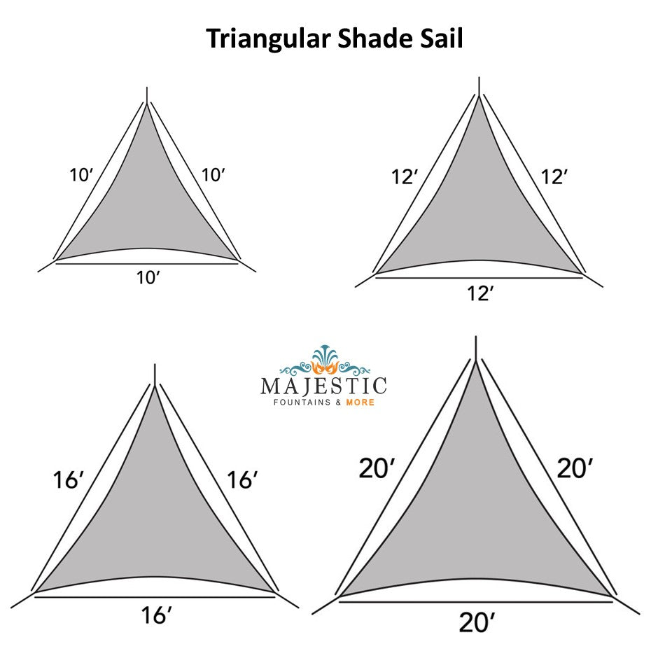 Triangular Shade Sail  - Majestic Fountains