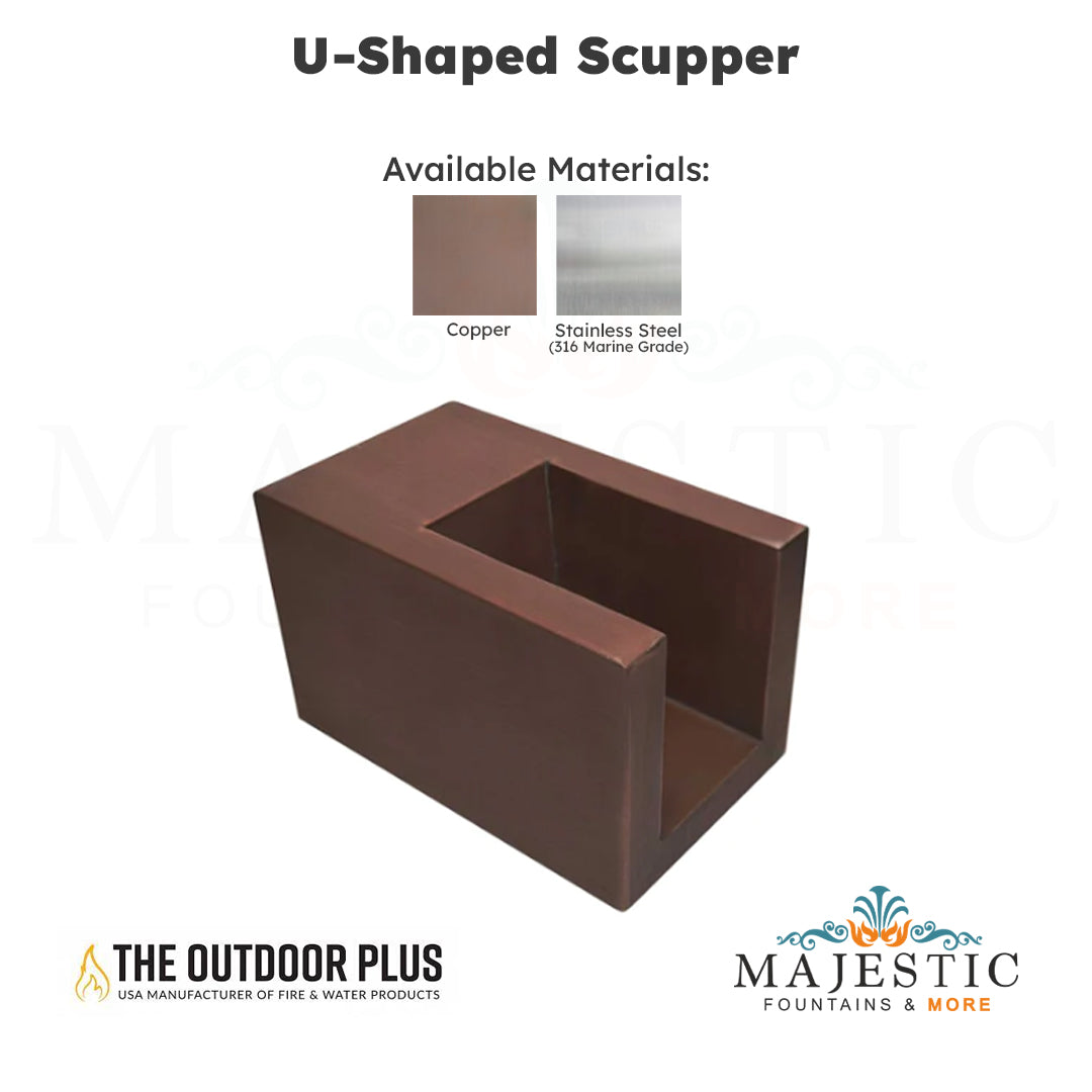 U-Shaped Scupper - Majestic Fountains