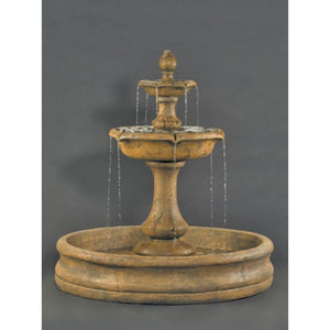 Verona Fountain with Basin in Cast Stone by Fiore Stone