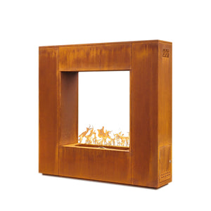 Williams Fireplace in Corten Steel by The Outdoor Plus - Majestic Fountains and More.