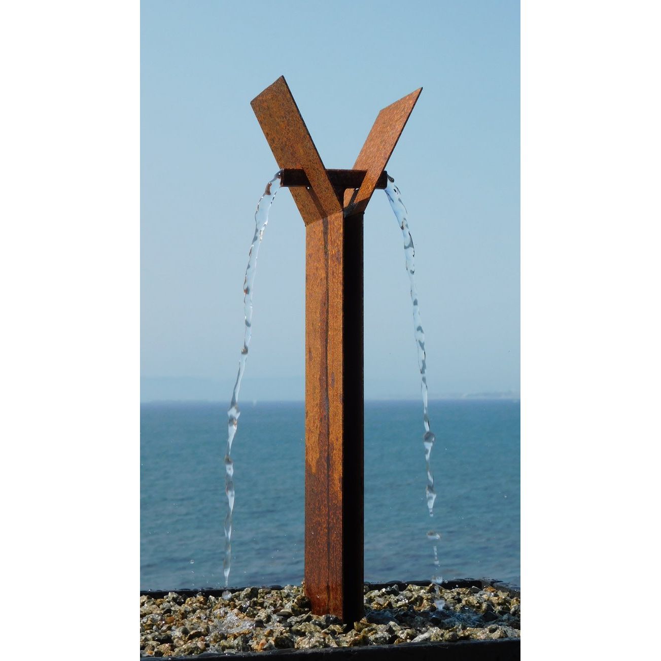 Zen Y2 Tall 92H Metal Fountain - Majestic Fountains and More