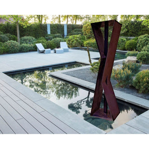 Zen K2 Tall 92H Metal Fountain - Majestic Fountains and More