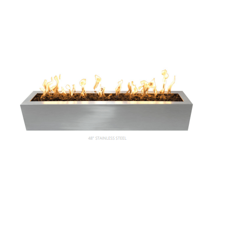 Coden 72 Aluminum Rectangle Propane Fire Table - Real Flame®