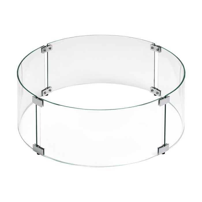 Round Glass Wind Guard - Dimensions