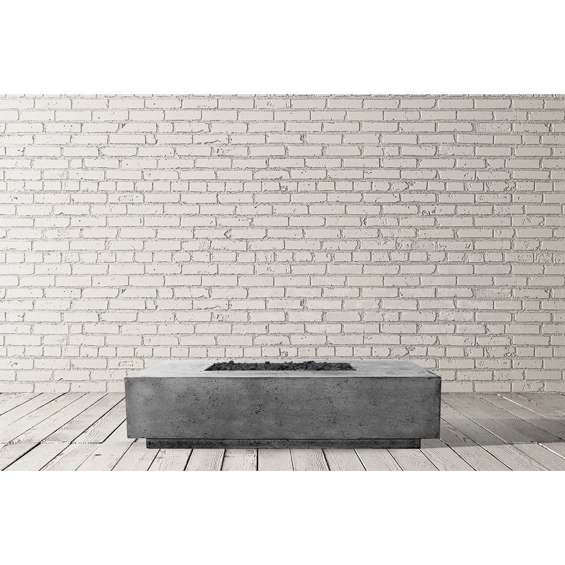 Prism Hardscapes Tavola 4 Fire Table in GFRC Concrete - Match Lit - Majestic Fountains