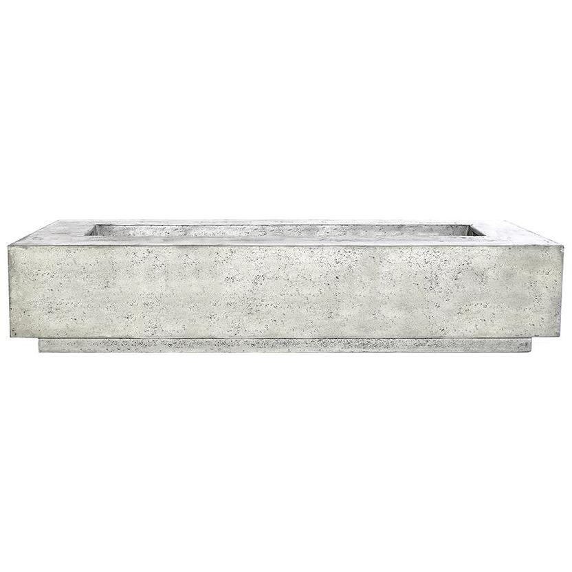 Prism Hardscapes - Tavola 6 Fire Table in GFRC Concrete - Match Lit - Majestic Fountains