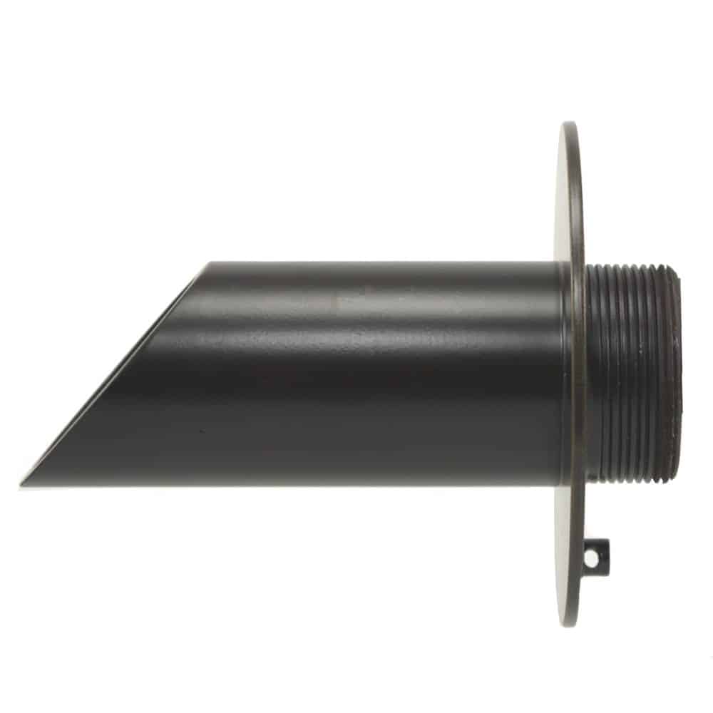 Deco Wall Scupper with Round Backplate – 1.5" - Majestic Fountains