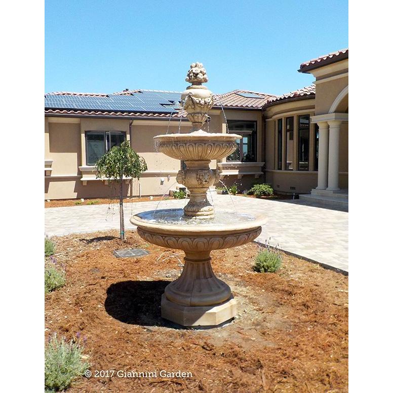 Giannini Garden Windsor Concrete Outdoor Courtyard Fountain - 1034 - Majestic Fountains