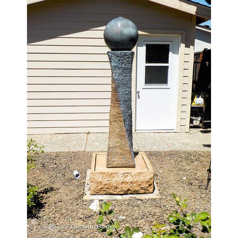 Giannini Garden Rustic Twist Outdoor Fountain - 1417 - Majestic Fountains