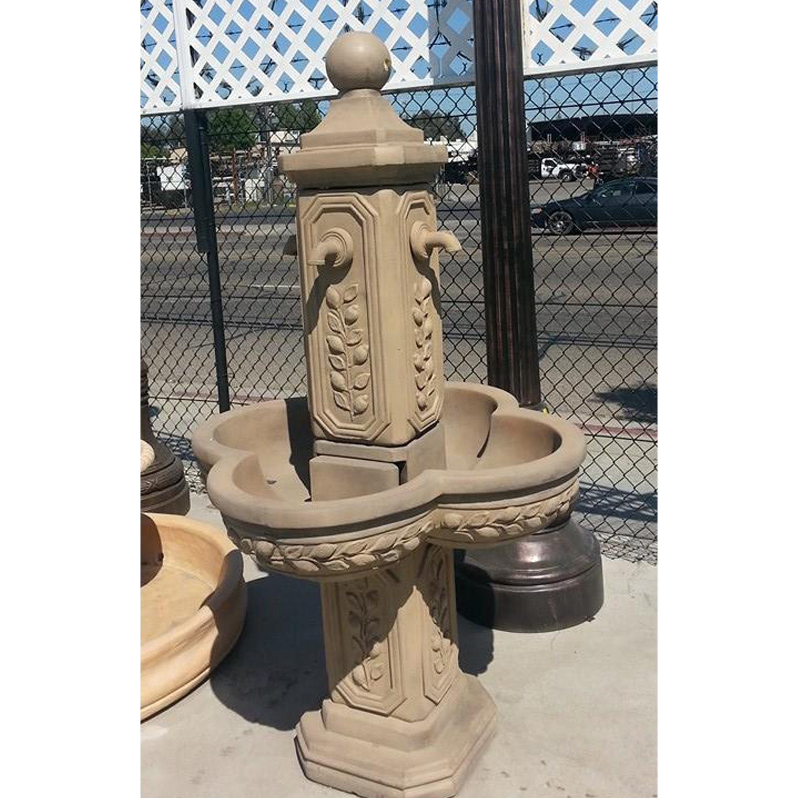 Giannini Garden Limone Concrete Outdoor Courtyard Fountain - 1581 & 1582 - Majestic Fountains