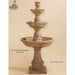 Giannini Garden Gaetana Concrete 3 Tier - Outdoor Courtyard Fountain - 1621 - Majestic Fountains