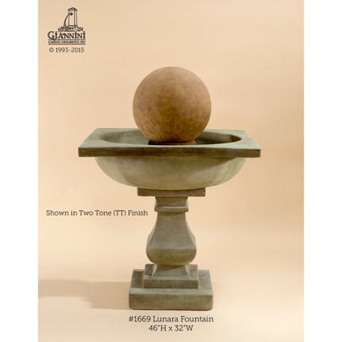 Giannini Garden Lunara Concrete Outdoor Garden Fountain - 1669 - Majestic Fountains