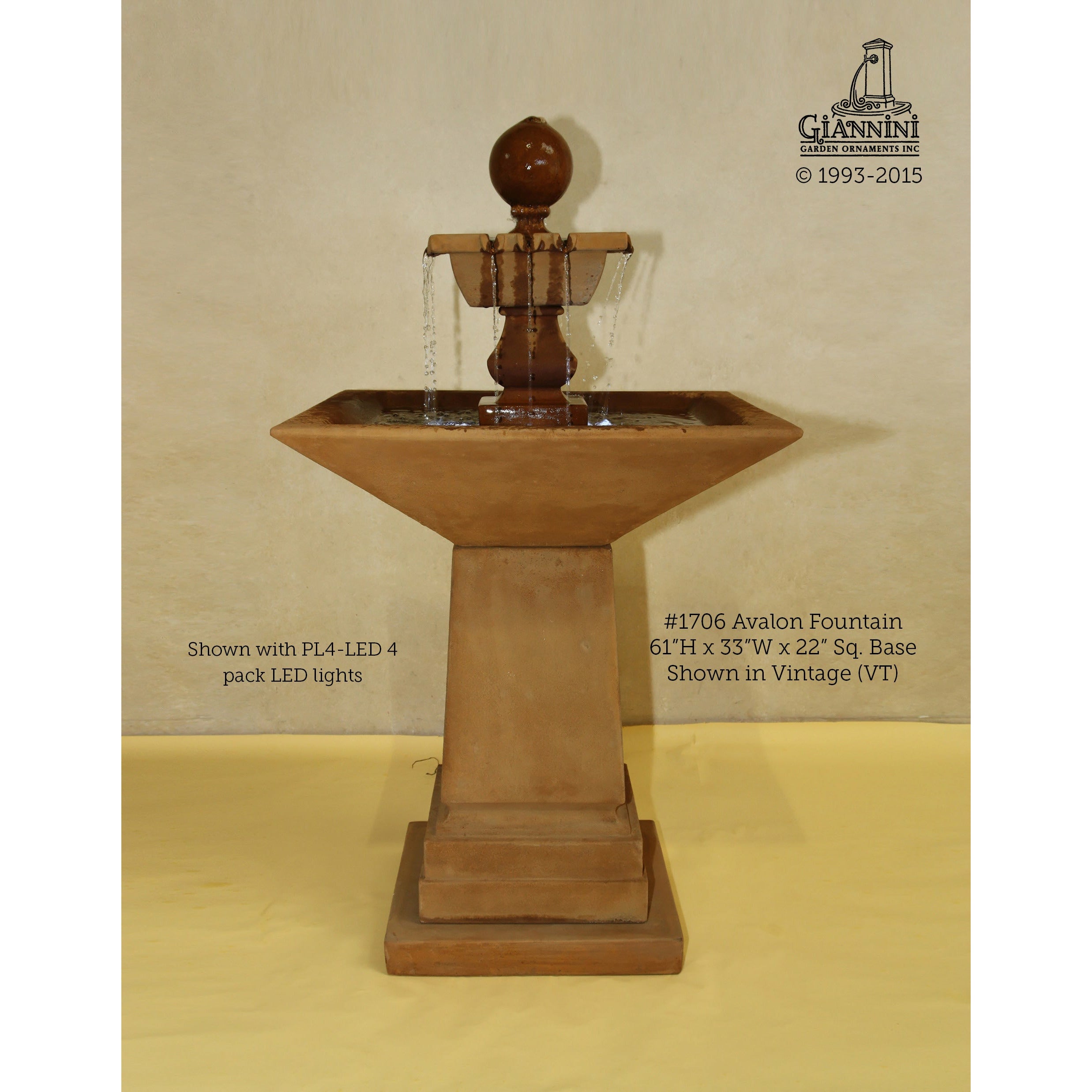 Avalon Concrete Outdoor Fountain - 1706