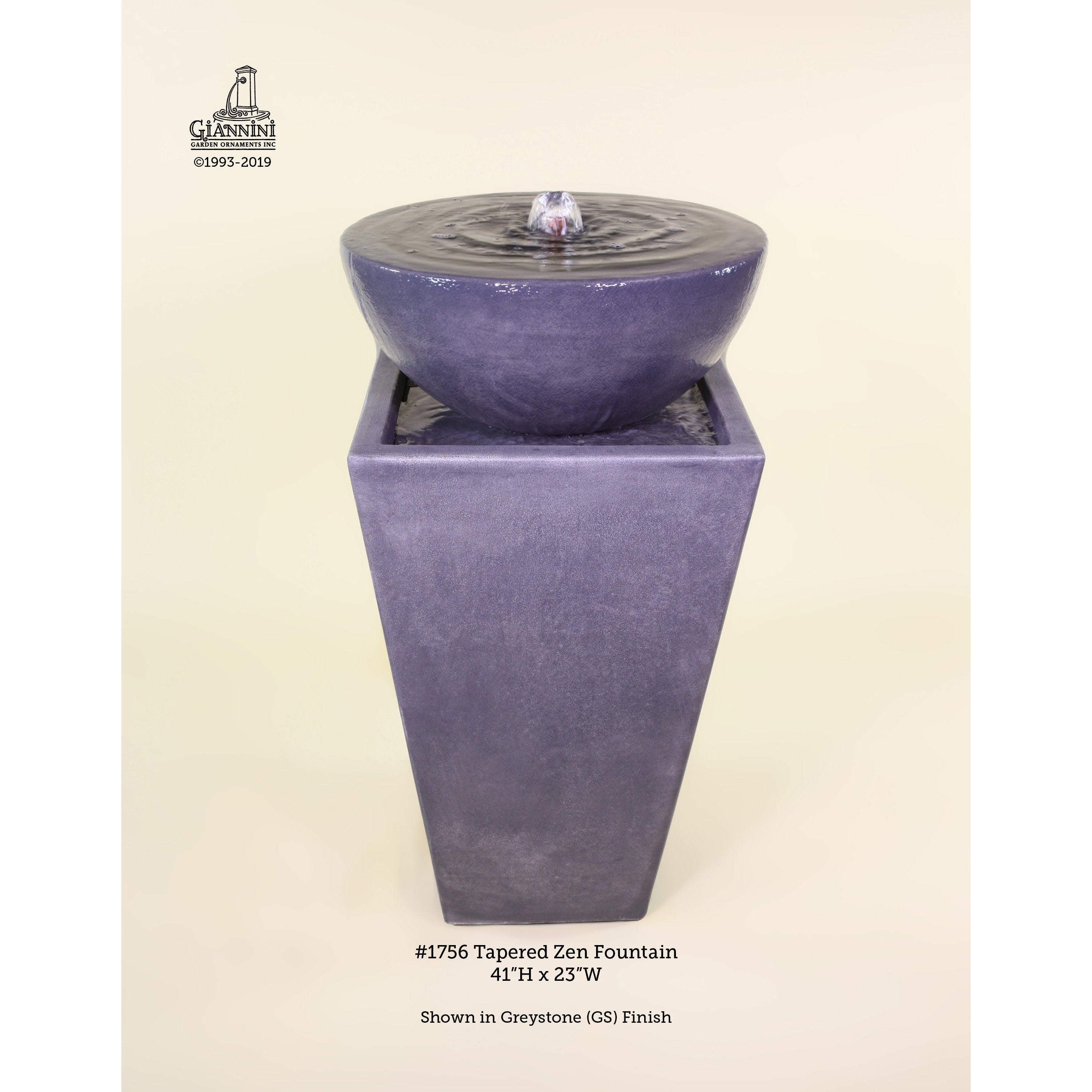 Giannini Garden Tapered Zen Outdoor Garden Fountain - 1756 - Majestic Fountains and More