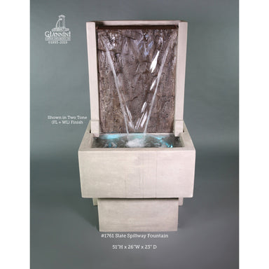 Giannini Slate Spillway Outdoor Wall Fountain - 1761 - Majestic Fountains and More