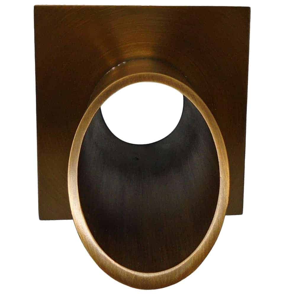 Deco Wall Scupper with Square Backplate – 2.5" - Majestic Fountains