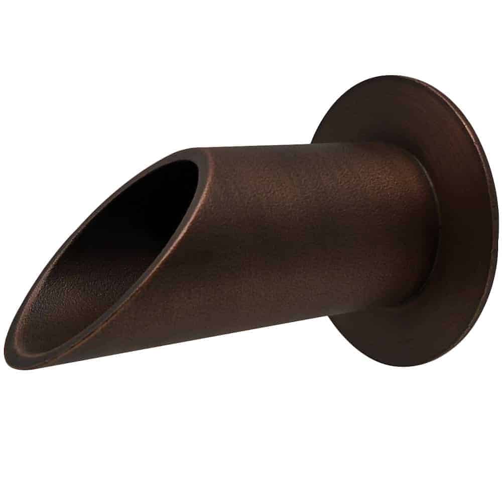 Deco Wall Scupper with Round Backplate – 2.0" - Majestic Fountains