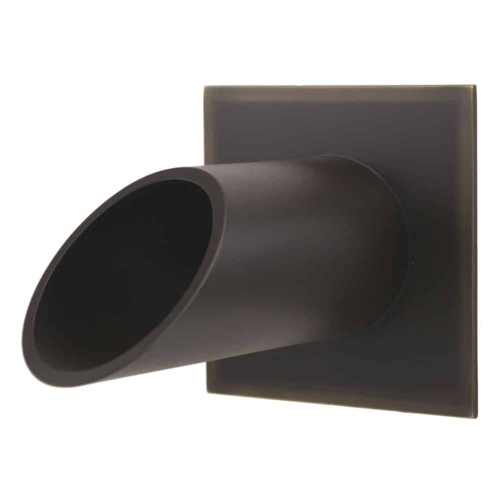 Deco Wall Scupper with Square Backplate – 2.0" - Majestic Fountains