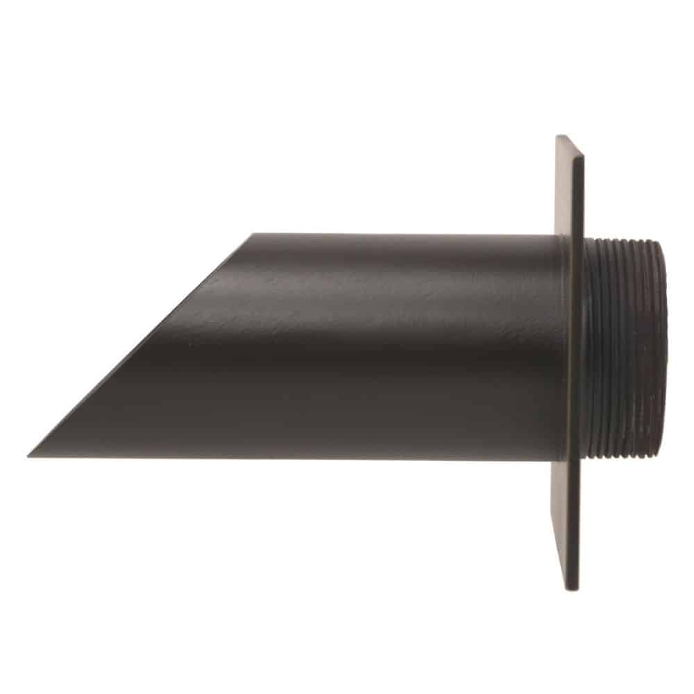 Deco Wall Scupper with Square Backplate – 2.0" - Majestic Fountains