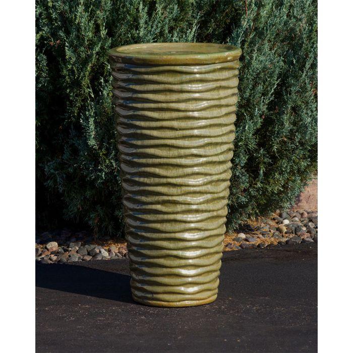 Green Waves - Closed Top Single Vase Complete Fountain Kit - Majestic Fountains