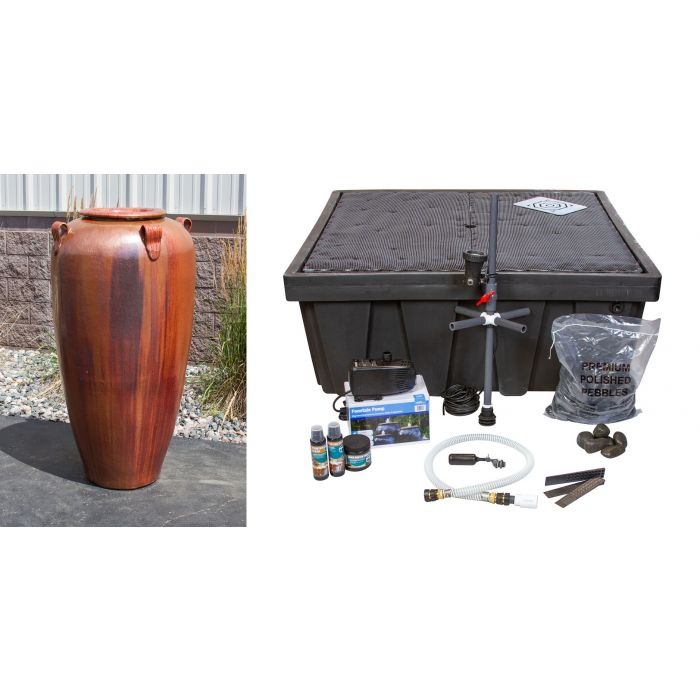 Rust Amphora Fountain Kit - FNT50123 - Majestic Fountains