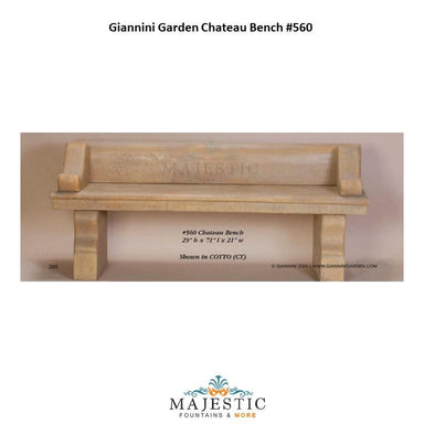 Giannini Garden Chateau Bench - 560 - Majestic Fountains