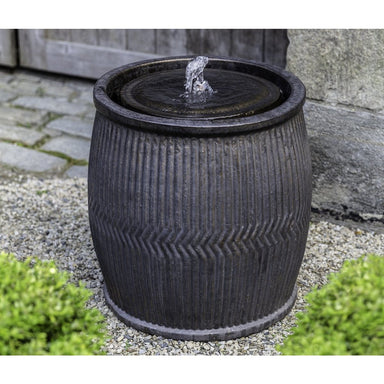 Rain Barrel Fountain in Glazed Terra Cotta by Campania International 8265-4101 - Majestic Fountains