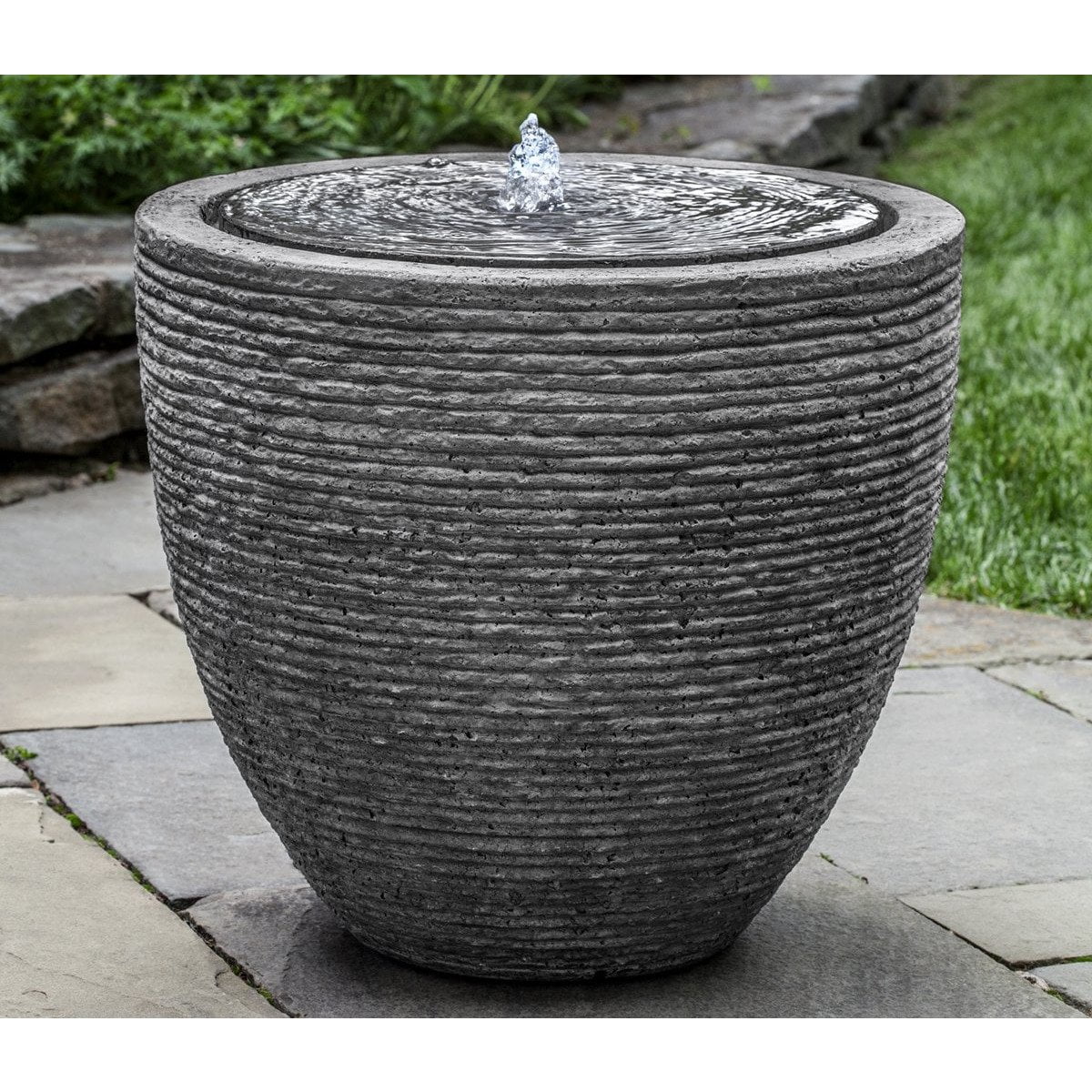 Stone Ledge Fountain in Fiber Cement by Campania International 93-302-8201 - Majestic Fountains