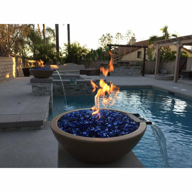 TOP Fires Sedona Fire & Water Bowl in GFRC Concrete The Outdoor Plus - Majestic Fountains