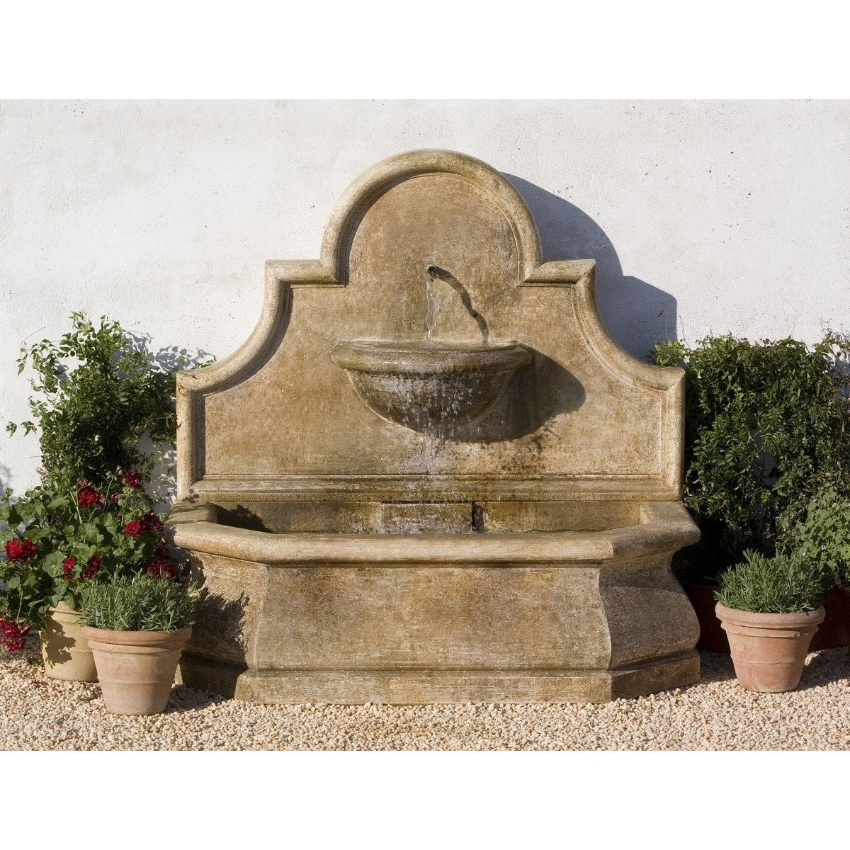 Andalusia Wall Fountain in Cast Stone by Campania International FT-120 - Majestic Fountains