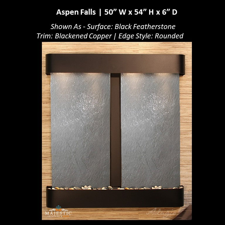 AspenFalls-BlackFeatherStone-BlackenedCopper-Rounded-MajesticFountainsandMore